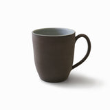 Dark Brown Sandstone Stoneware - Tall Mugs - Set of 2