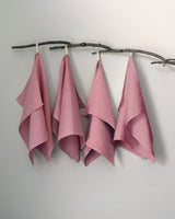 100% Pure Linen Tea Towels- Rosewood