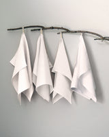 100% Pure Linen Tea Towels - White