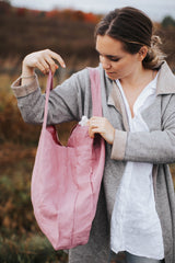 Large Linen Bag - Old Rose