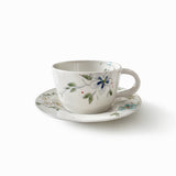 Porcelain Teacups + Coffee Cups - Floral Collection - Set of 2