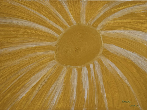 "Buddha's Light Shines 2025" - Oil Painting