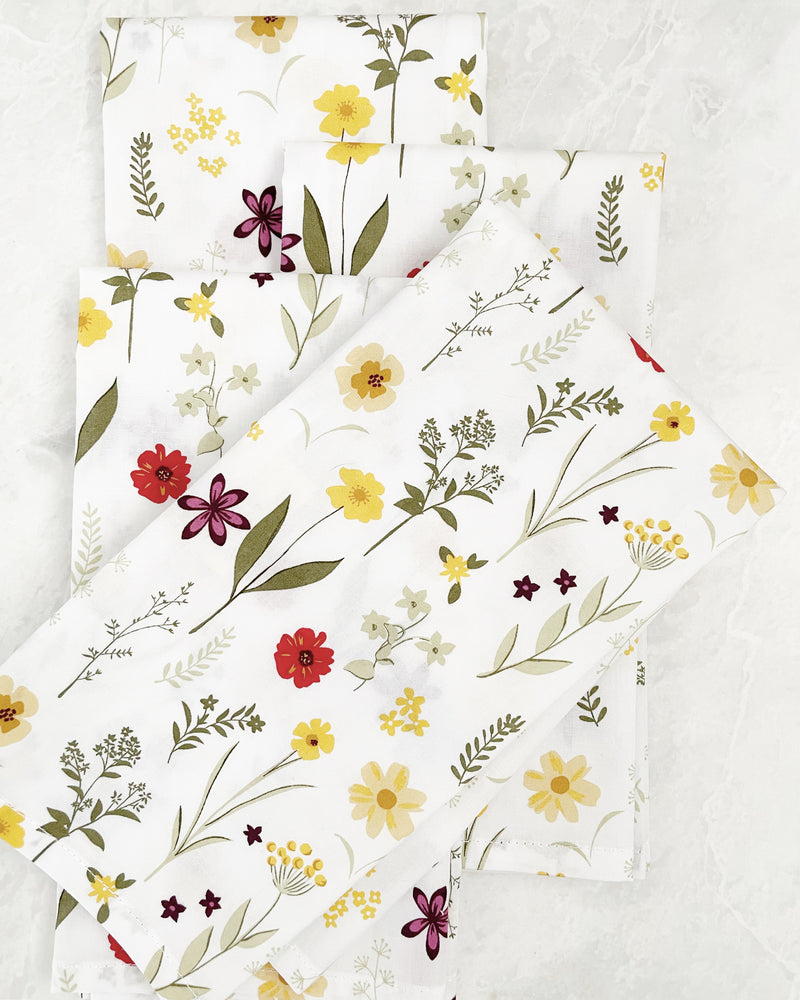 100% Cotton Napkins - Floral - Set of 4