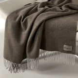 Gold by Somma 1867 Italy -  Wool + Cashmere Blend Reversible Throw