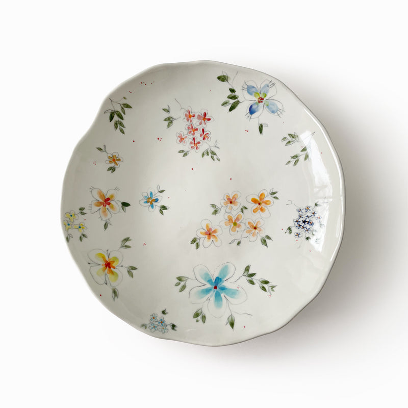 Porcelain Large Serving Platter - Floral Collection