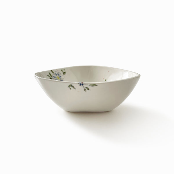 Porcelain Triangular Large Bowl - Floral Collection - Minimalistic