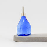 Rectangular Oil Dispenser Bottle - Handblown Glass - Sari Blue