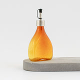 Rectangular Oil Dispenser Bottle - Handblown Glass - Gold Topaz