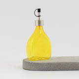 Rectangular Oil Dispenser Bottle - Handblown Glass - Yellow