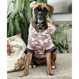 The Sharper Barker - Luxe Dog Hoodie - Emma - Pink Camo