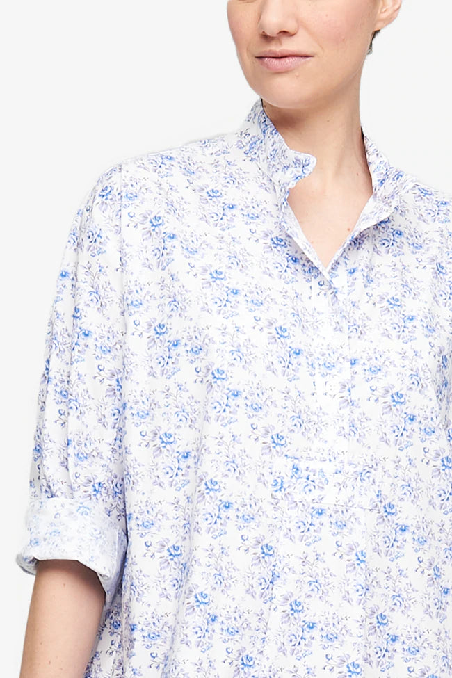 Floral sleep discount shirt