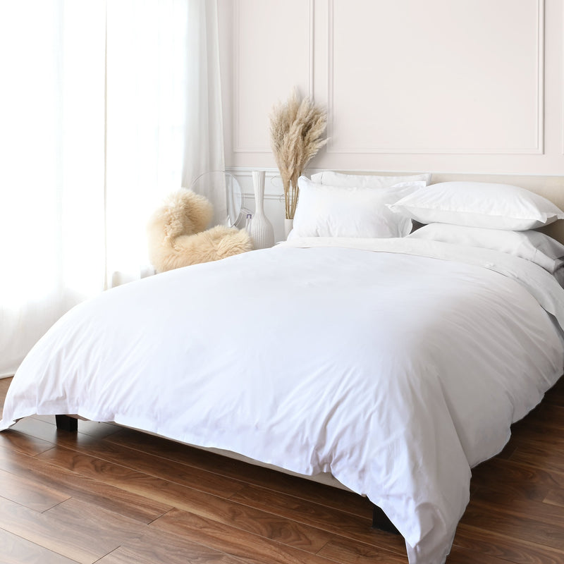 Capri Luxury Sateen Pillow Sham - 100% Extra Long Staple Cotton - White