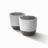 Dark Two-Tone Stoneware - Handleless Cups - Set of 2