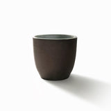 Dark Brown Sandstone Stoneware - Handleless Cups - Set of 2