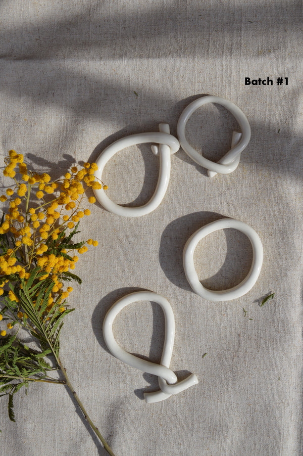 Porcelain Napkin Rings - White - Batch #1 - Set of 4