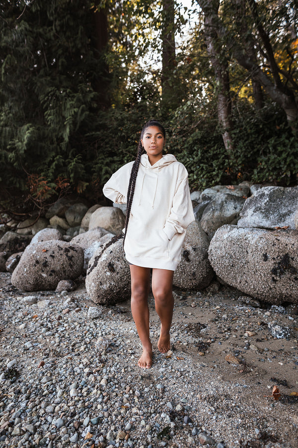 Oversized Natural Dyed Hoodie - Oatmeal
