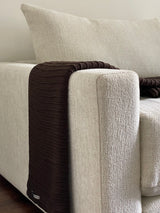 Pleated Knit Throw and Blanket - Chocolate Brown