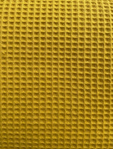 Oversized Waffle Bath Sheet with Tassels - 100% Certified Organic Cotton - Golden Yellow