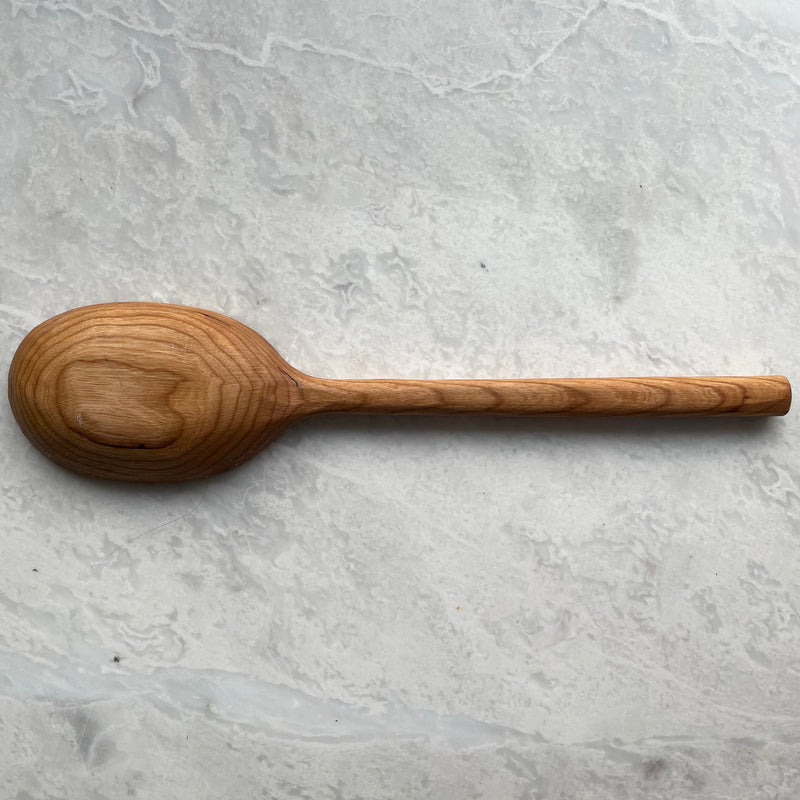 Hand Carved 10.5" Spoon - Cherry Wood