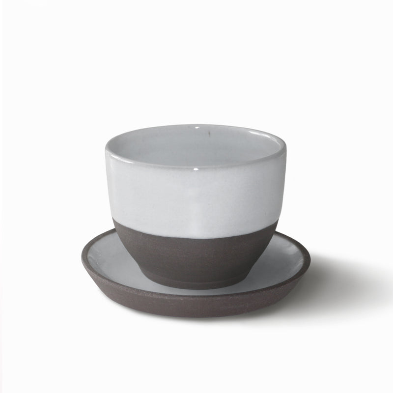 Dark Brown Sandstone Stoneware - 4.5" Mini Plate/Saucers