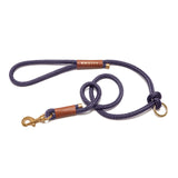 Rope Dog Leash - Brass - Purple