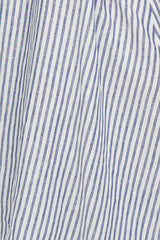 Long Sleep Shirt - Navy Cabana Stripe - 100% Linen