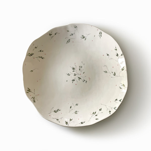 Large Porcelain Serving Platter - Leaf Collection