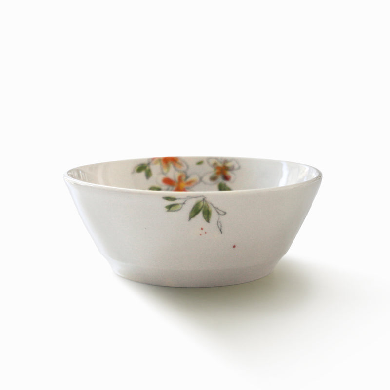 Porcelain Soup Bowls - Floral Collection - Minimalistic