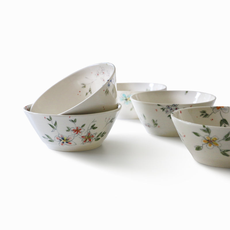 Porcelain Salad Bowl - Floral Collection