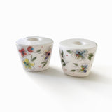 Porcelain Candle Holders - Floral Collection  - Set of 2