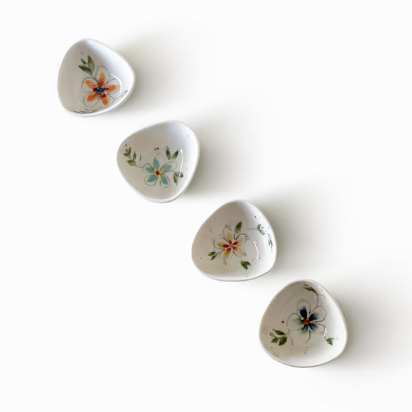 Porcelain Mini Serving Bowls - Floral Collection - Set of 4