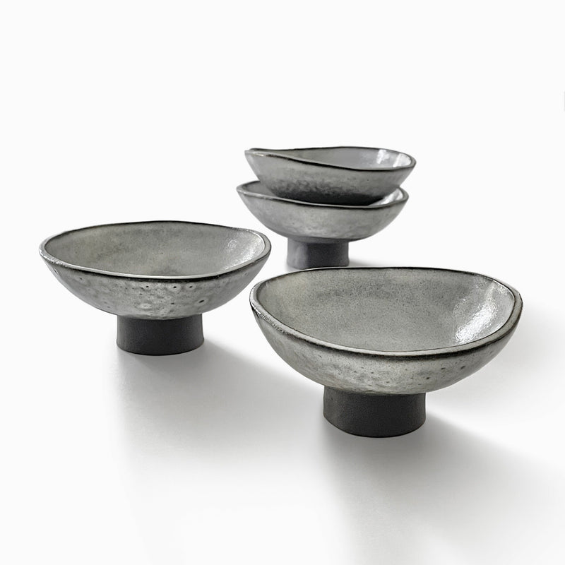 Small Miso Footed Bowls - Set of 4