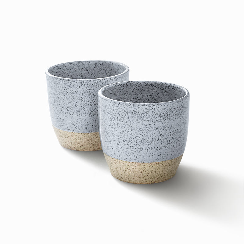 Speckled Sand Two-Tone Stoneware - Handleless Cups - Set of 2