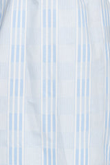 Ankle Length Sleep Shirt Soft Sky Stripe - One Size