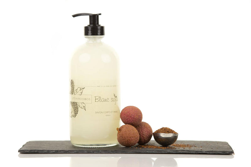 Liquid Hand & Body Soap - 1000 ml (refill pouch) - Lychee + Rooibos