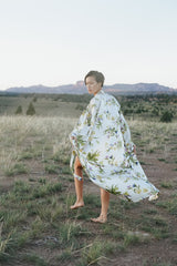 Floral Silk Charmeuse Duster Robes