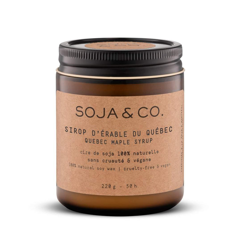 Soja & Co. - Soy Candle with Wood Wick - Québec Maple Syrup 237 ml